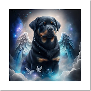 Angelic Rottweiler Posters and Art